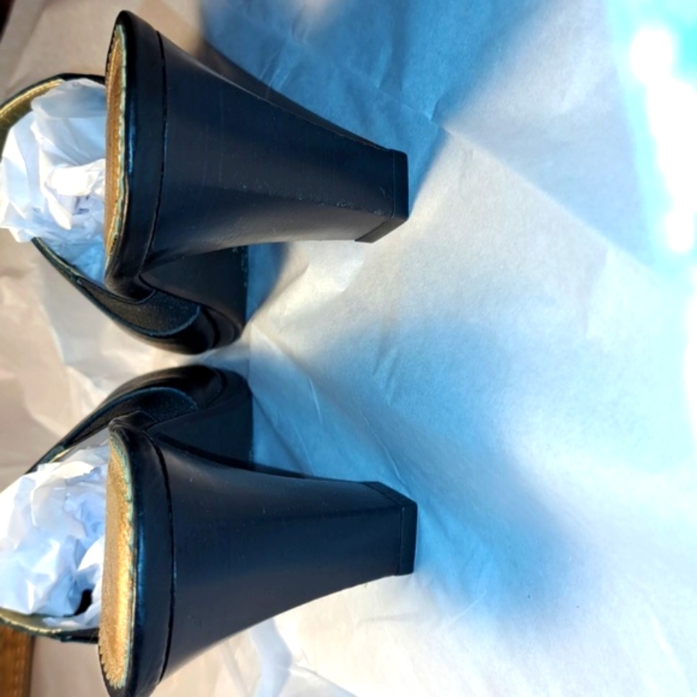 Sesto Meucci Sandal Mules. Black Leather. Made in Italy. Size 8 1/2 N. - Picture 5 of 8